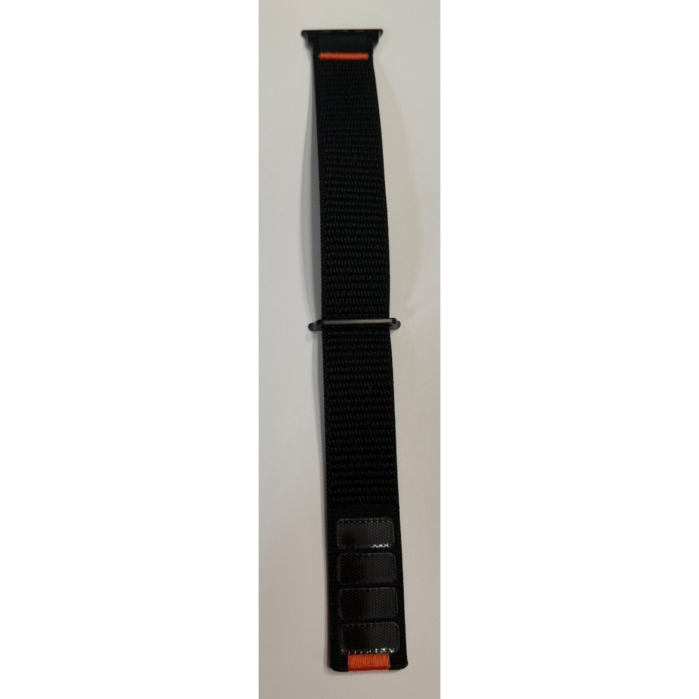 Alpine Loop Style Apple Watch Band Black Orange Nylon 44mm 45mm 49mm NEW - Picture 3 of 5